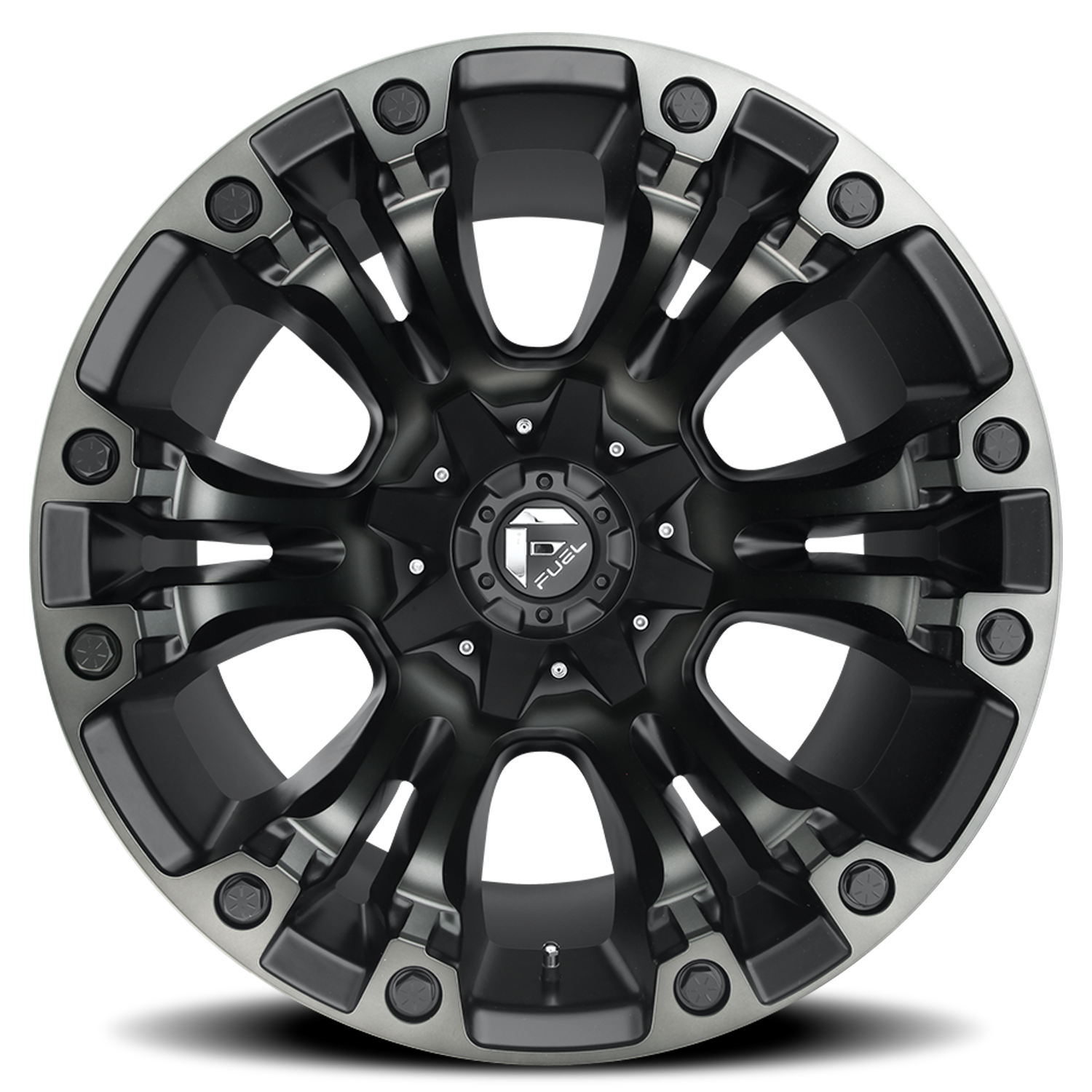 Aluminum Wheels 20X9 Vapor D851 Matte Black Gray Tint Fuel Off Road ...