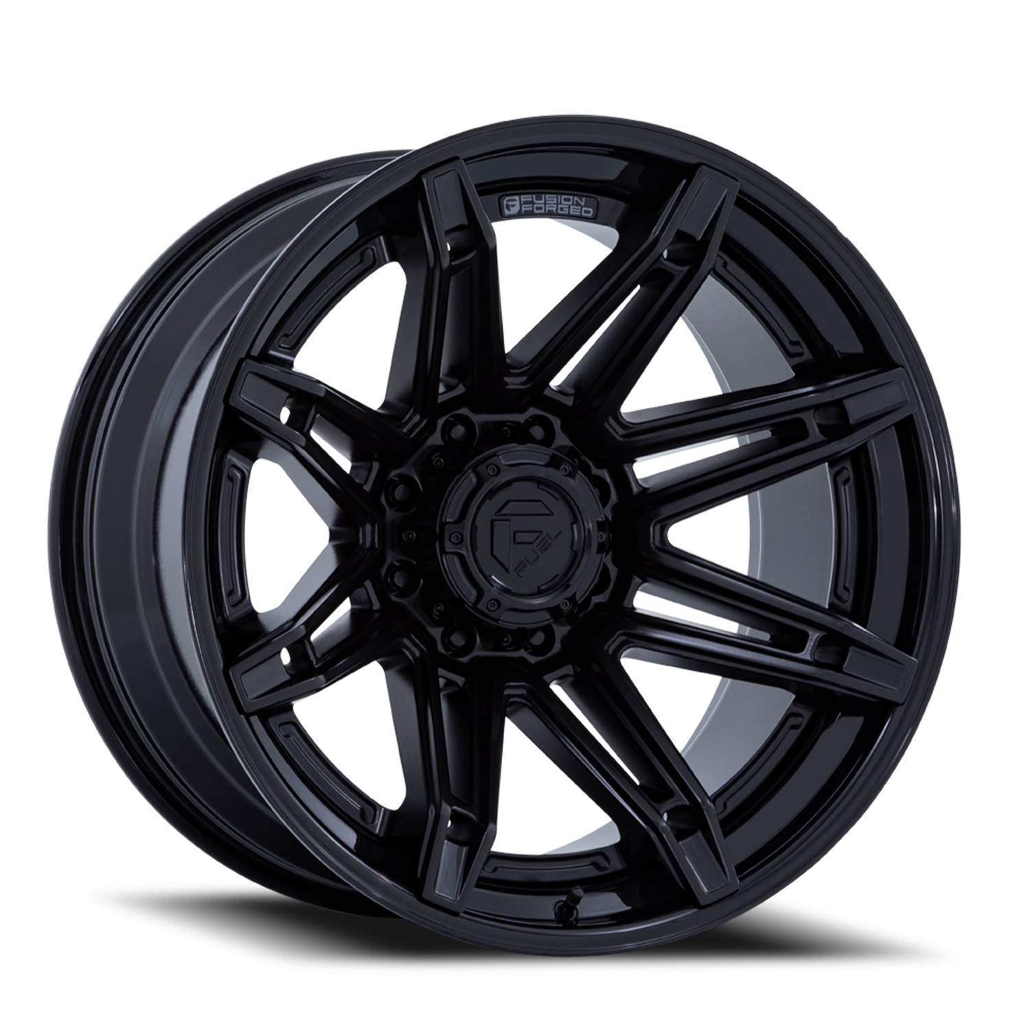 Aluminum Wheels 22X10 Brawl FC401MX Matte Black/Gloss Black Lip Fuel ...