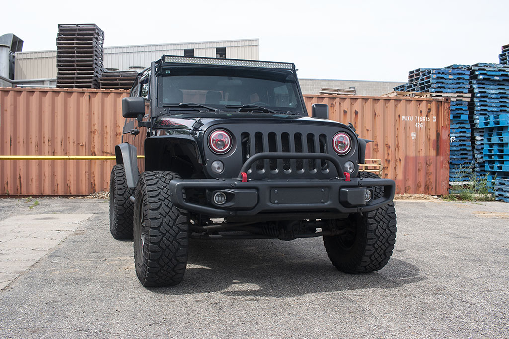 JK Hardrock Bumper Bull Bar 07-18 Jeep Wrangler JK Black Steel JCR