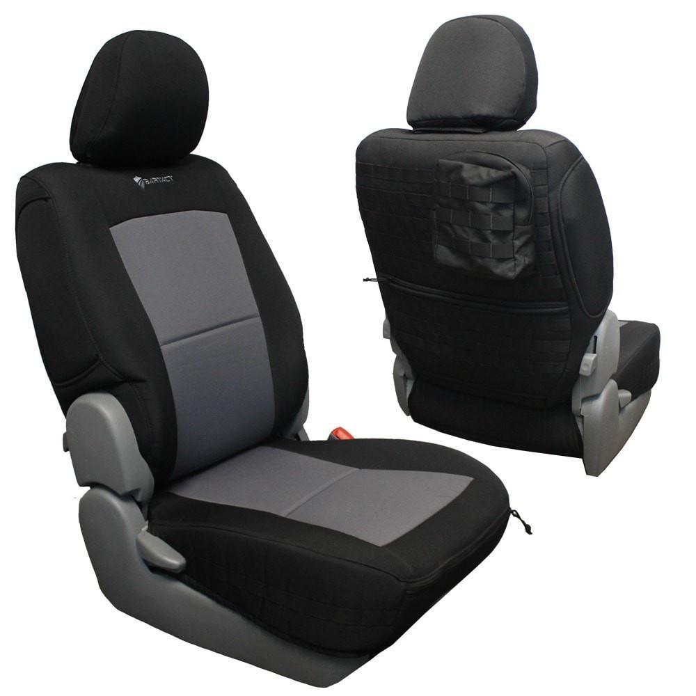 Toyota Tacoma Seat Covers 05 08 Tacoma Front Blackgraphite Tactical Series Pair Lay Flat 