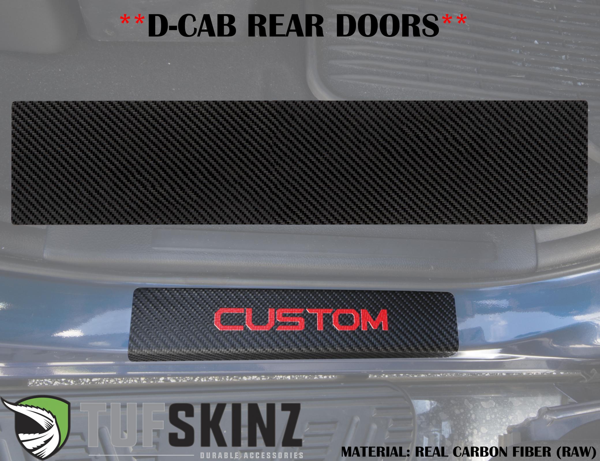 Door Sill Protection Kit Fits 2007-2020 Toyota Tundra D-Cab Rear Doors